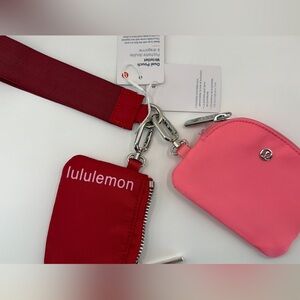 Lululemon Athletica Red Dual Pouch Wristlet